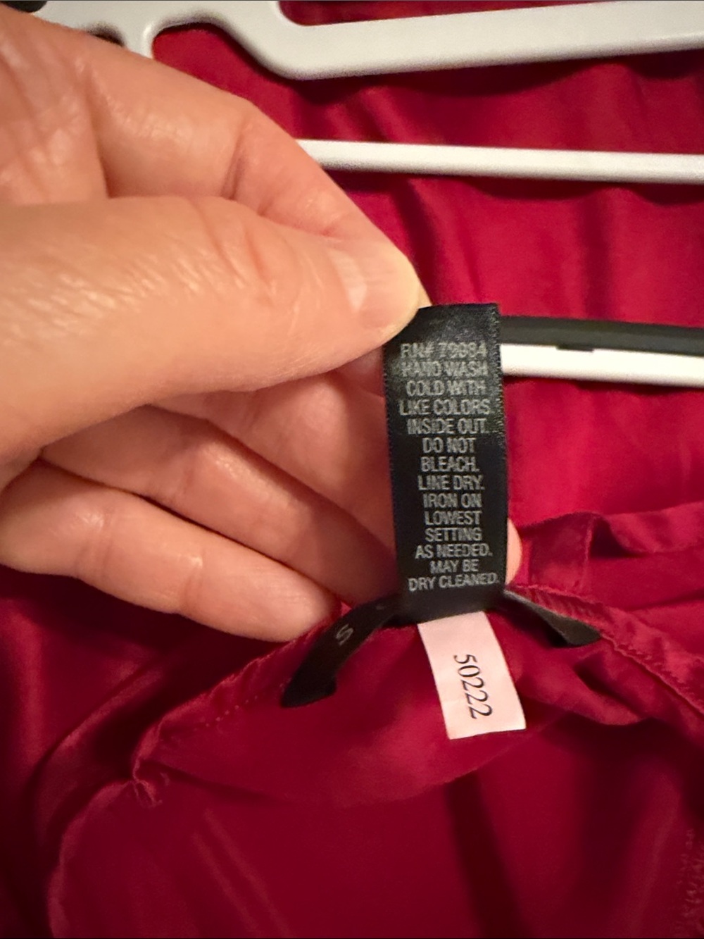 Soma Deep Wine Red Silk Nightgown - Picture 4 of 7